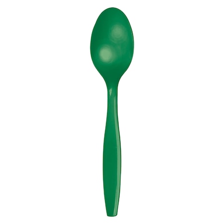 Touch Of Color Emerald Green Plastic Spoons, 6.75", 288PK 010561